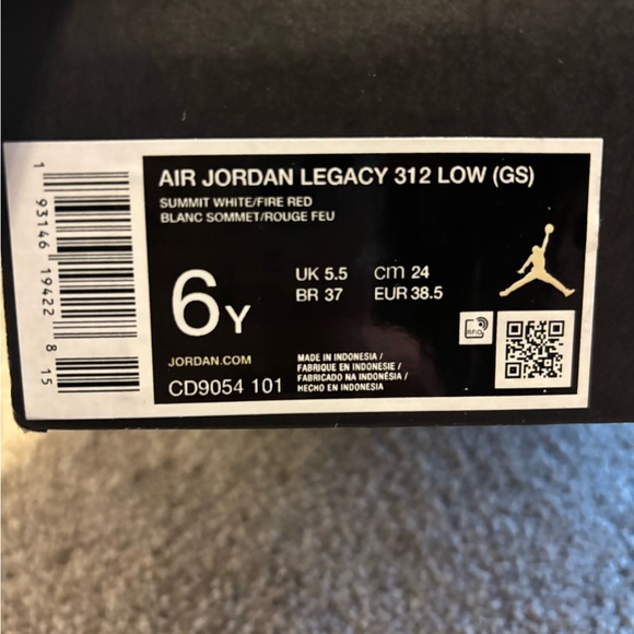 NIB Nike Jordan Legacy 312 Low Youth 6 - Picture 7 of 9